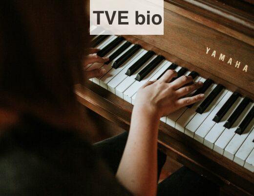 woman playing Yamaha piano